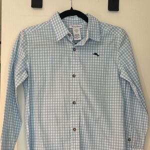 Tommy Bahama Light Blue Checkered boys Shirt